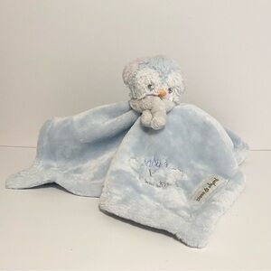 Blankets & Beyond Penguin Lovey Blue White Security Blanket Baby First Christmas